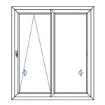 Scorrevole a 2 ante (ap.SX)